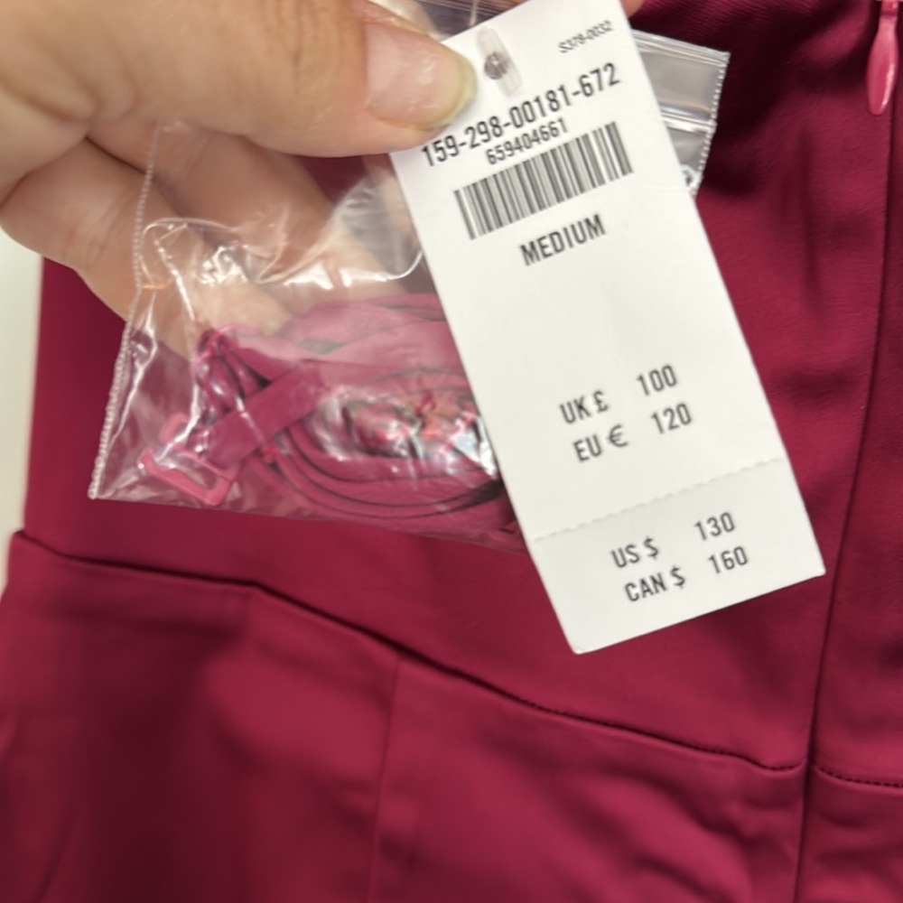 Abercrombie  Strapless Burgandy Satin Dress (optional straps included) - Picture 3 of 3